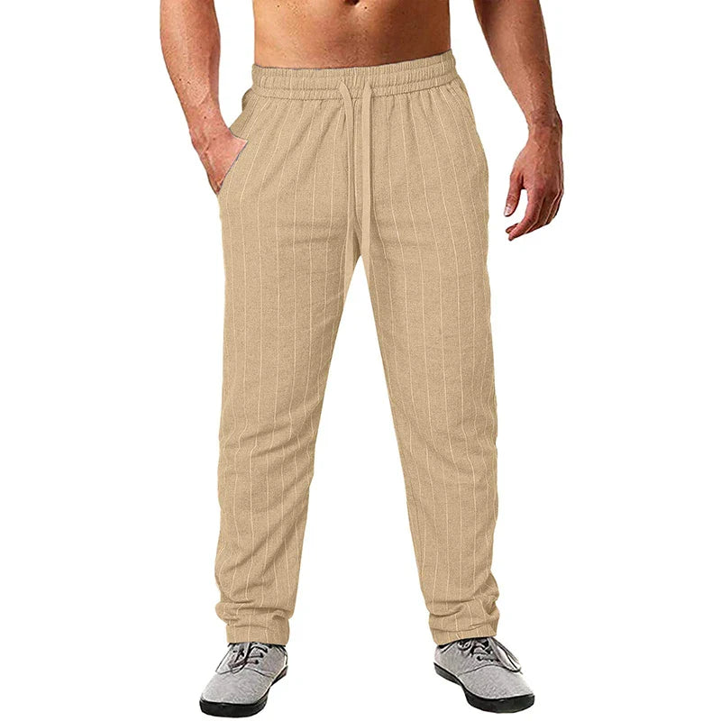 Linnenmix broek heren met knopen – Details maken het verschil