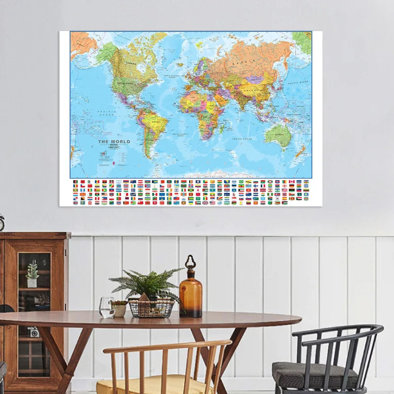 Vintage wereldkaart – Klassieke look voor je woonkamer