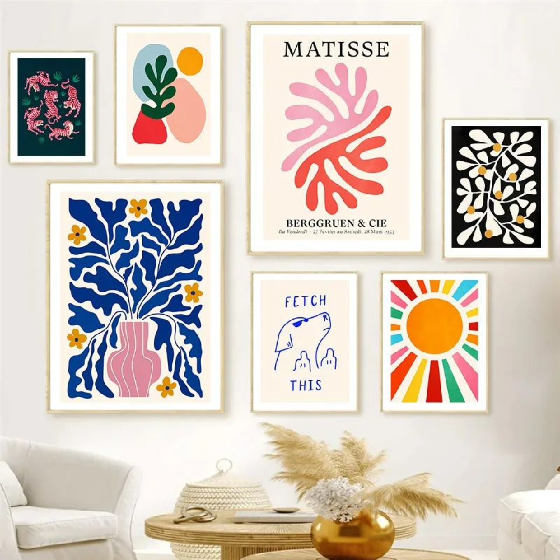 Abstracte posters in aardetinten