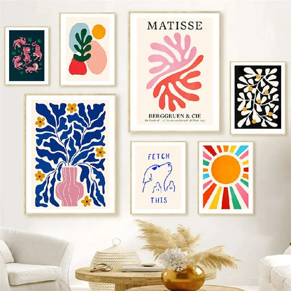Abstracte posters in aardetinten