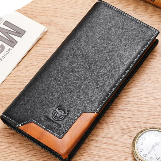 Kleine leren portemonnee heren met pasgleuven – Voor essentials