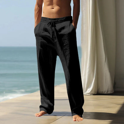 Linnen broek man in navy – Diepe kleur en stijl