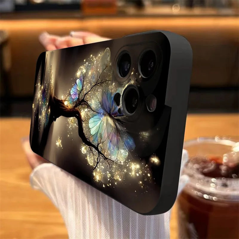 Zwart leren telefoon hoesje iPhone 13