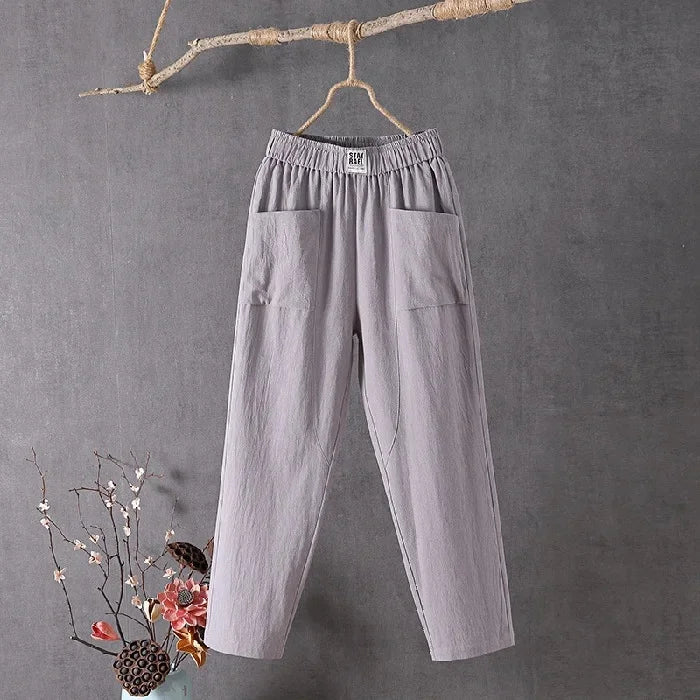 H&M linnen broek dames met cropped fit – Voor warme lentedagen
