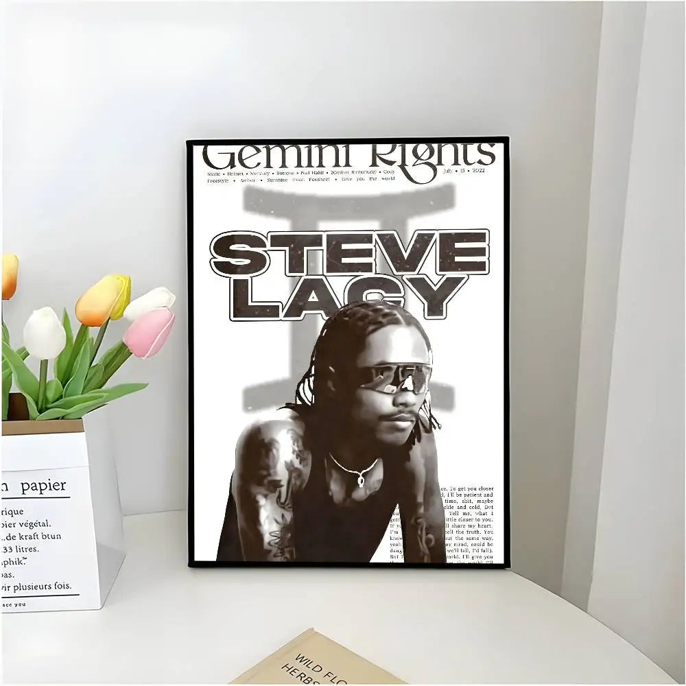 Poster van bloemenveld in de lente