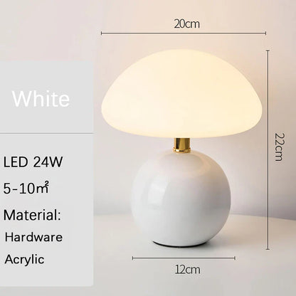 Lamp nachtkastje met bolvorm – Zacht en vriendelijk design
