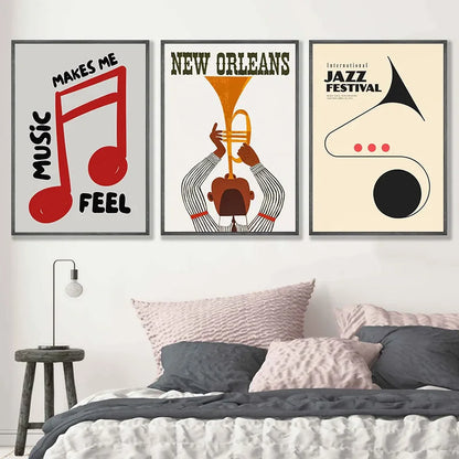Grafische posters in zwart-wit stijl