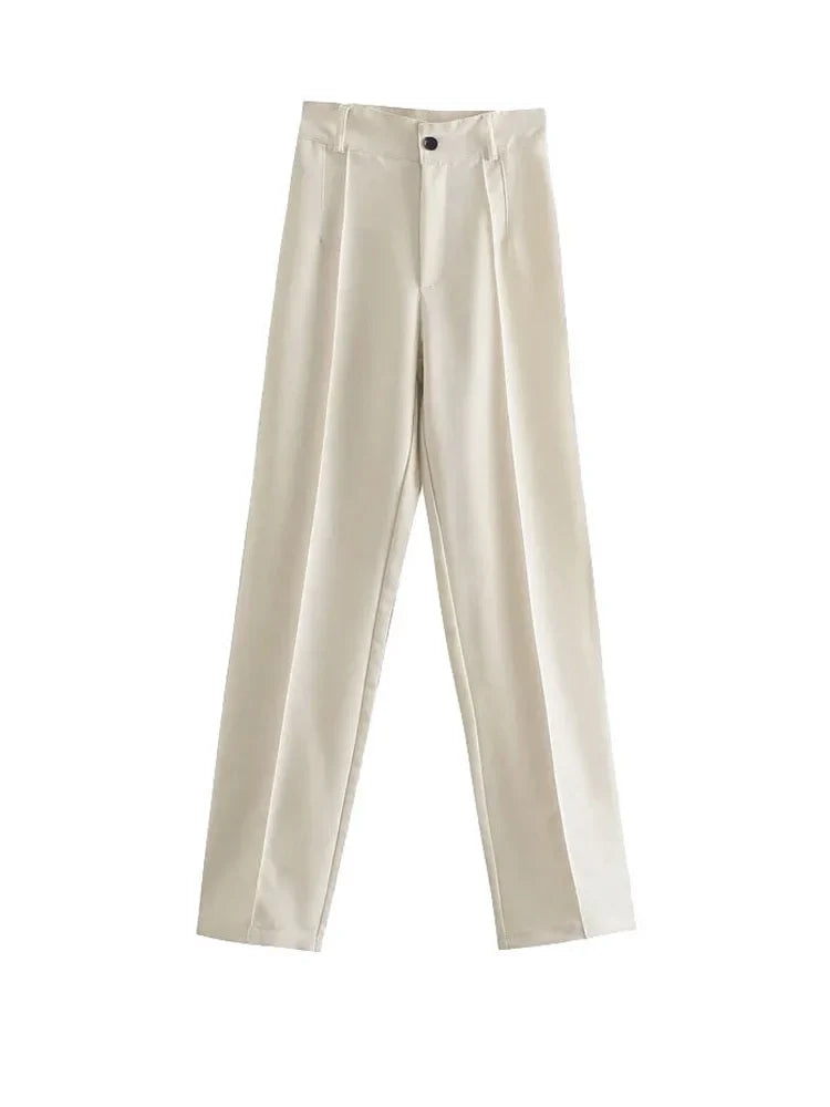 Linnen broek dames met knoopsluiting – Tijdloze afwerking