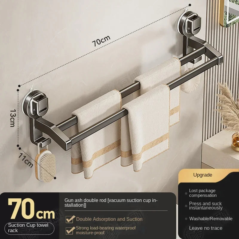 Wandgemonteerd handdoekrek met 3 stangen – Compact en functioneel
