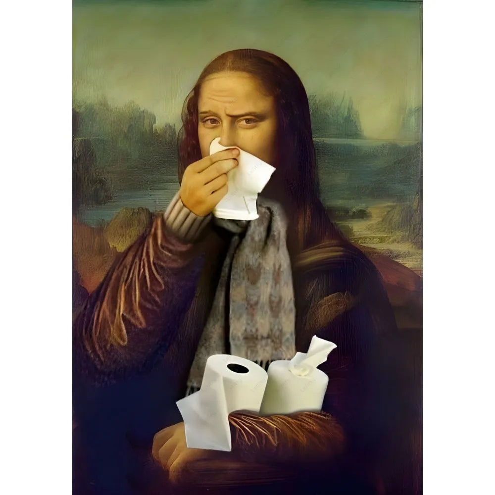 Poster met zachte penseellijnen