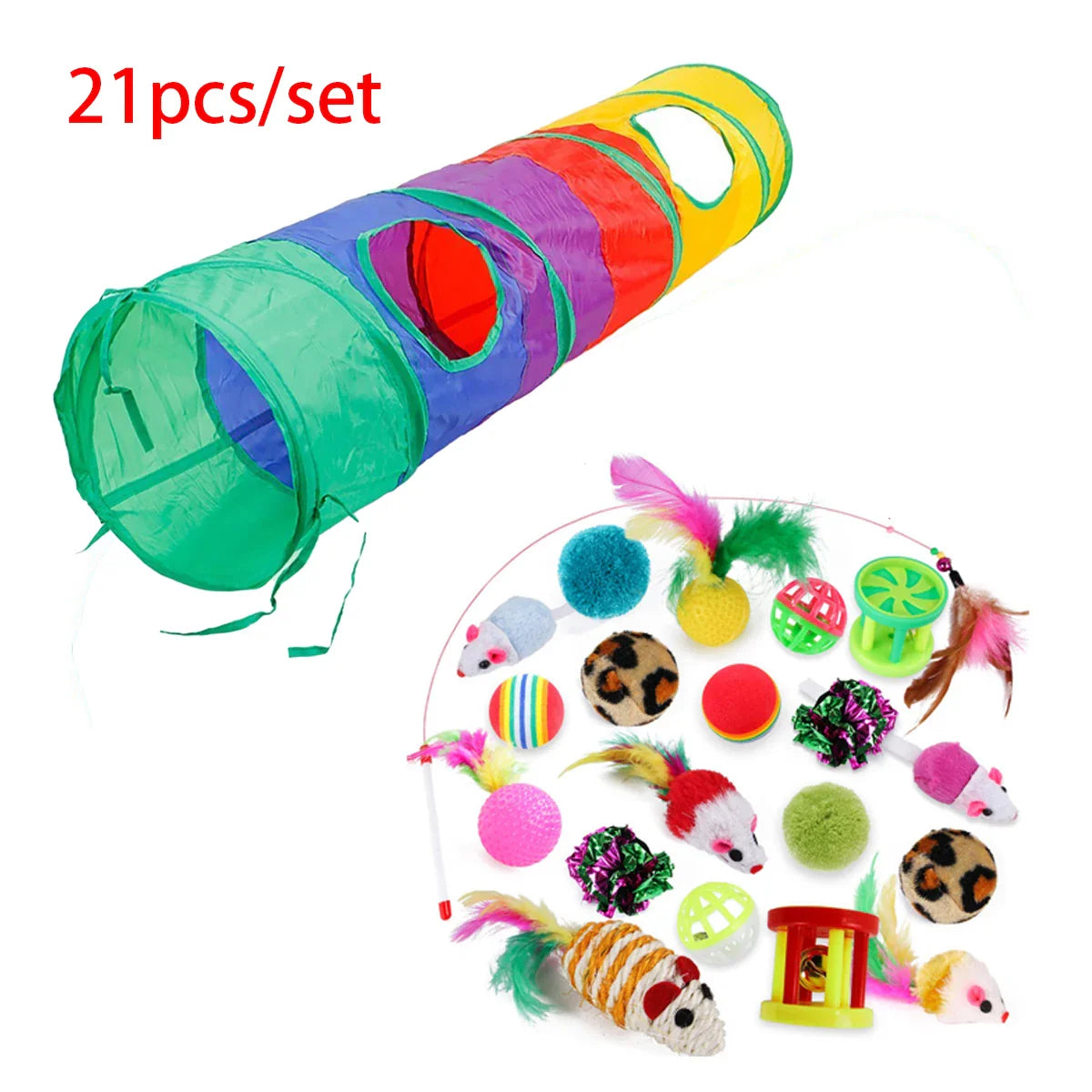 Action katten speeltjes set – Vol variatie