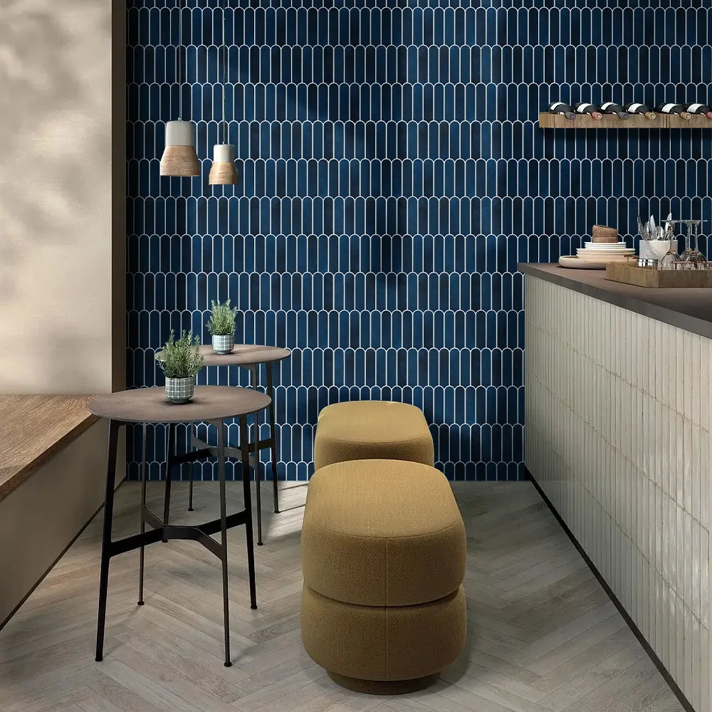 Gouden accenten in mozaiek tegels – Luxe afwerking