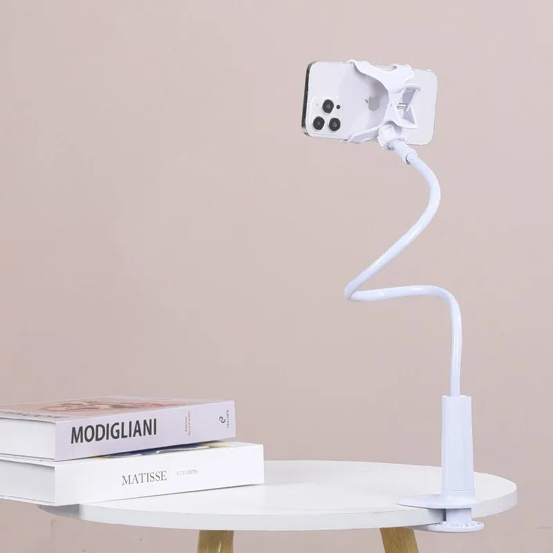 Flexibele houder voor telefoon met sterke veerclip