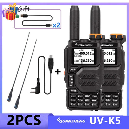 Walkie talkie met dubbele voedingsoptie