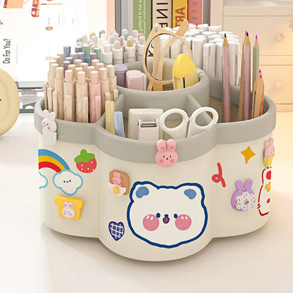 Luxe desk organizer in leerlook
