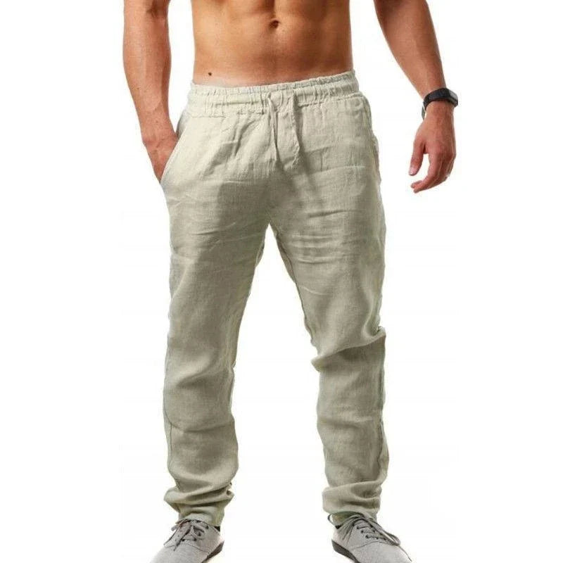 Stretch linnenmix broek heren – Extra bewegingsvrijheid