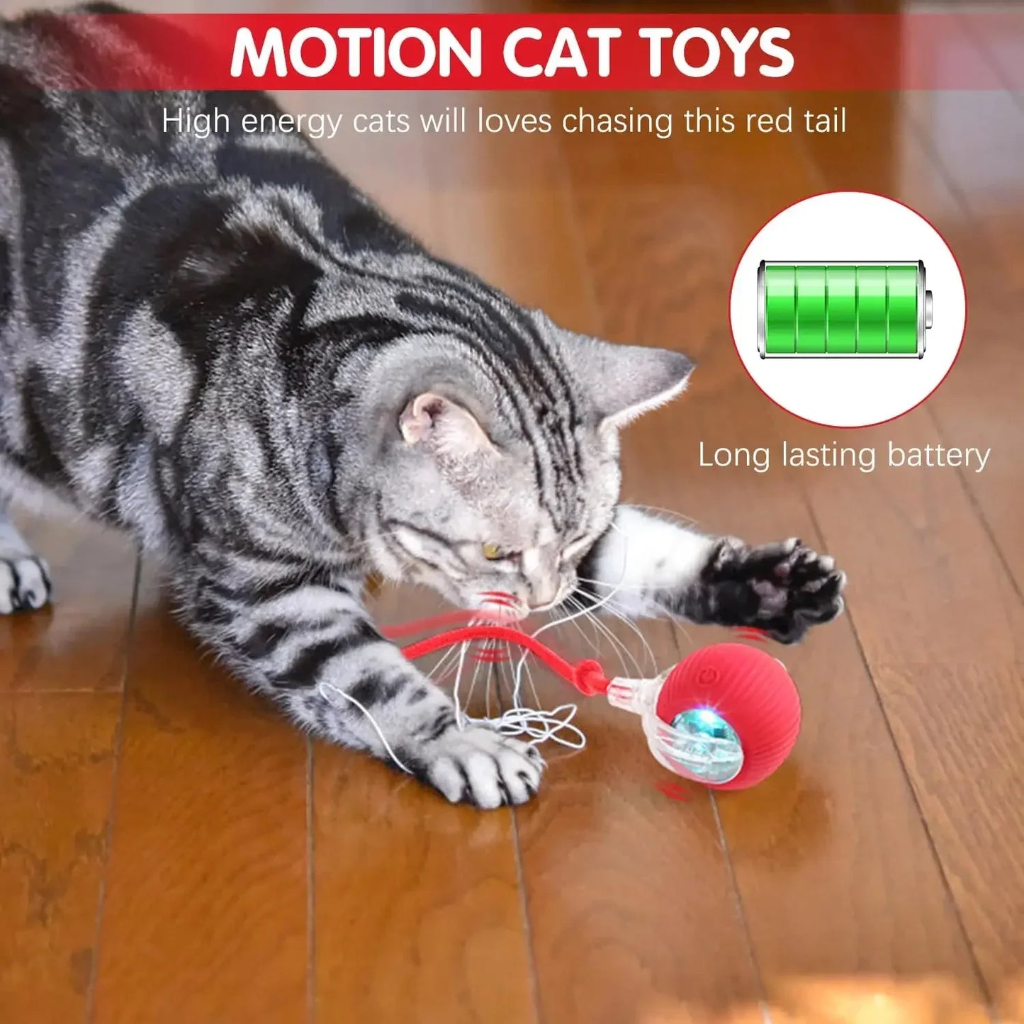 Kattenspeelgoed Action met licht en geluid – Dubbele stimulans