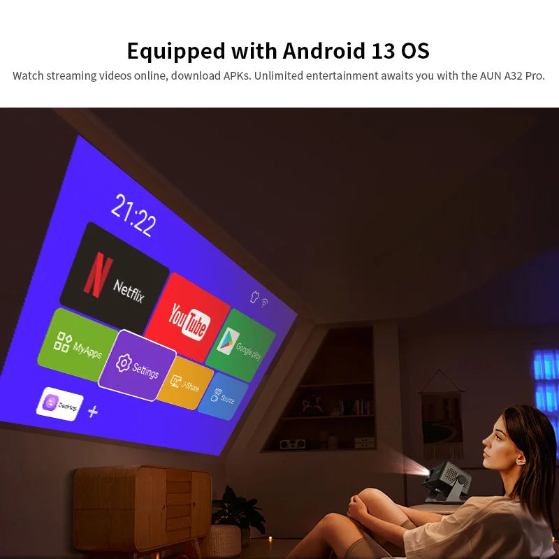 Kleine projector met groot scherm
