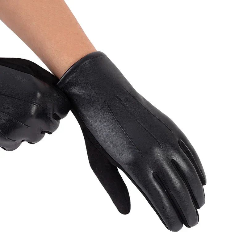 Zwart leren herenhandschoenen voor formal wear