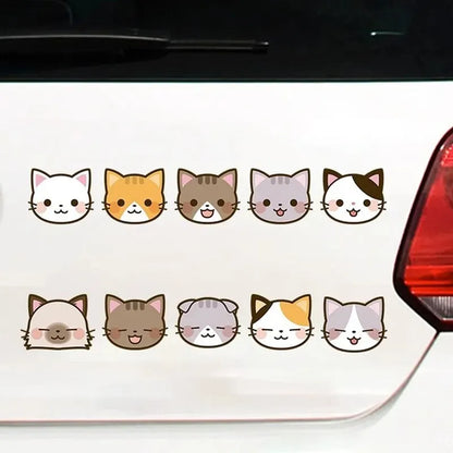 Auto stickers - Schattige katgezichten voor een unieke uitstraling