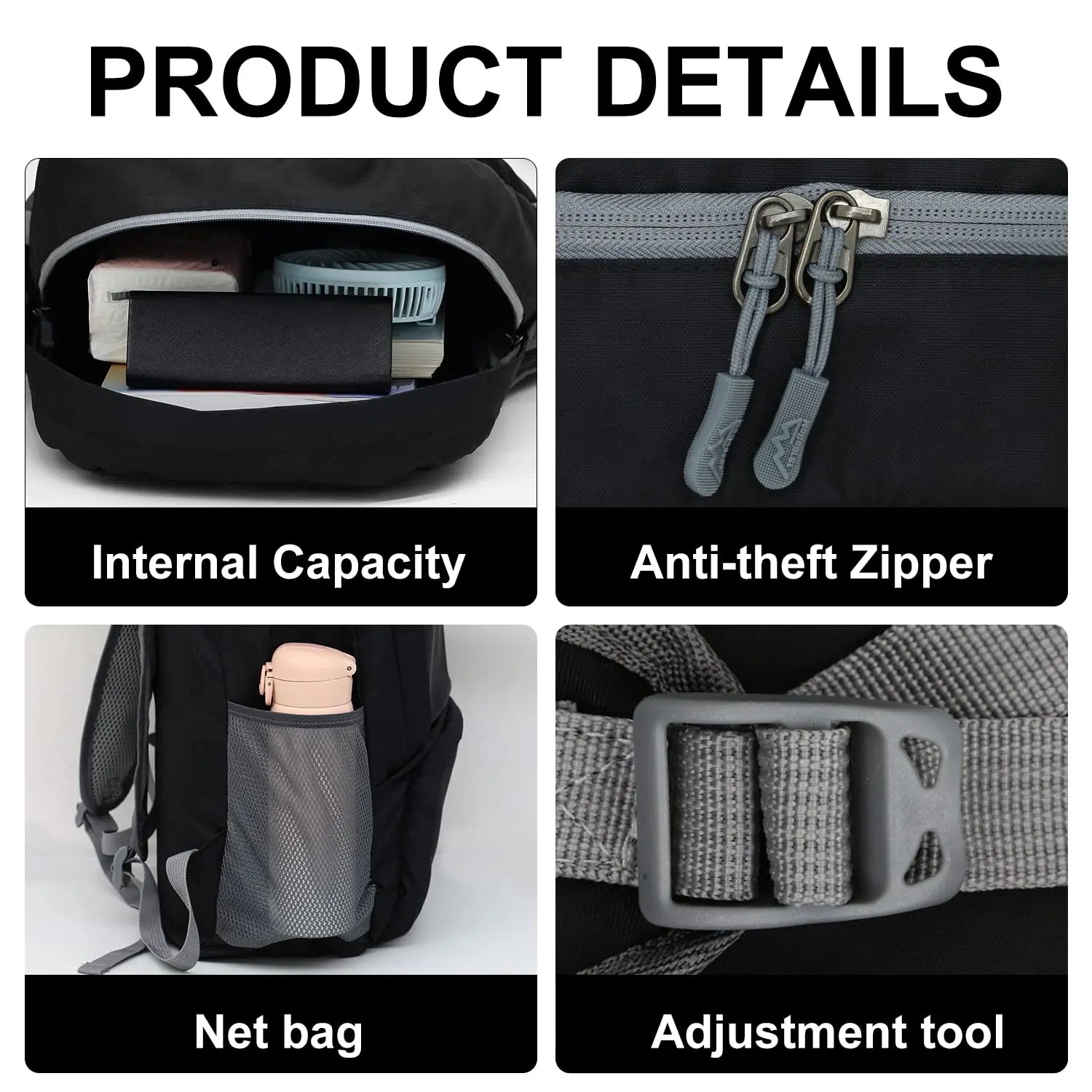Handbagage rugzak met verstevigde achterkant