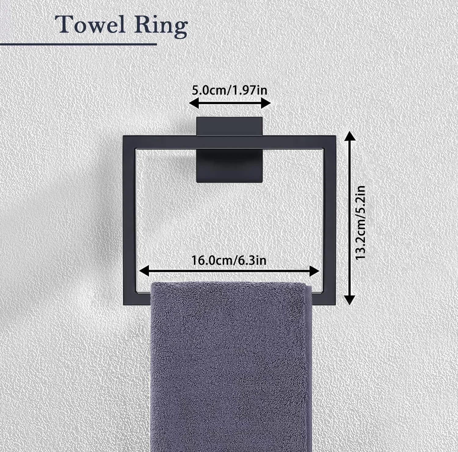 Badkamer handdoekenrek met spiegelframe – 2-in-1 oplossing