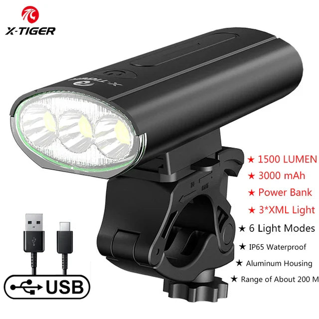 LED fietslamp voor sportieve fietsers en forenzen