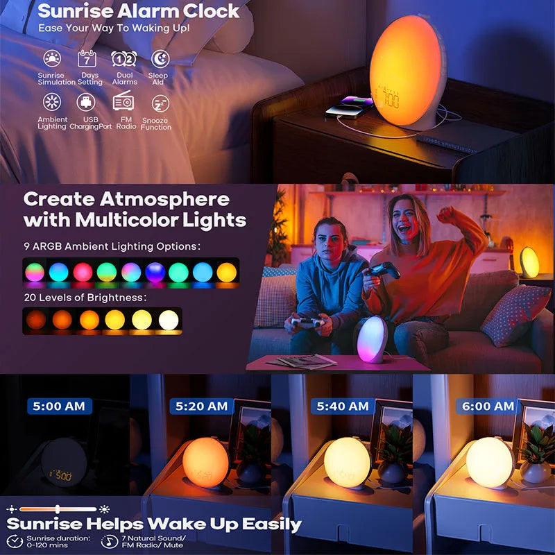 Wake up to light met kalme opbouw – Geen schrikmomenten meer