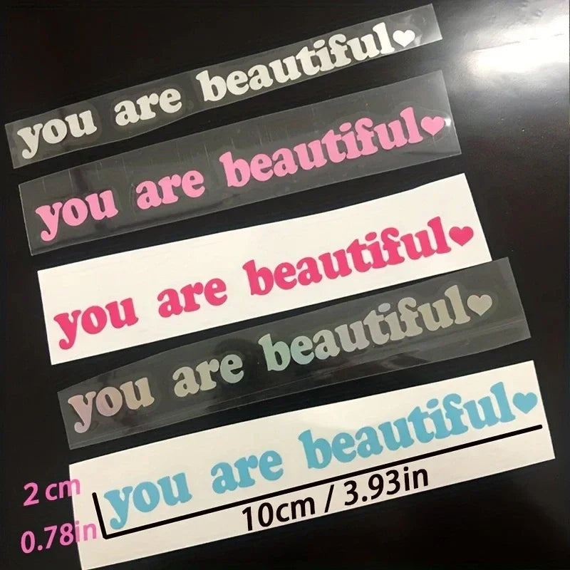 Auto stickers - Achterruit decoratie met motiverende tekst voor een positieve vibe