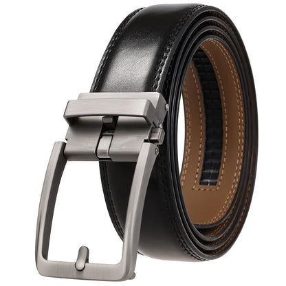 Riem heren in donker olijfgroen met metalen details
