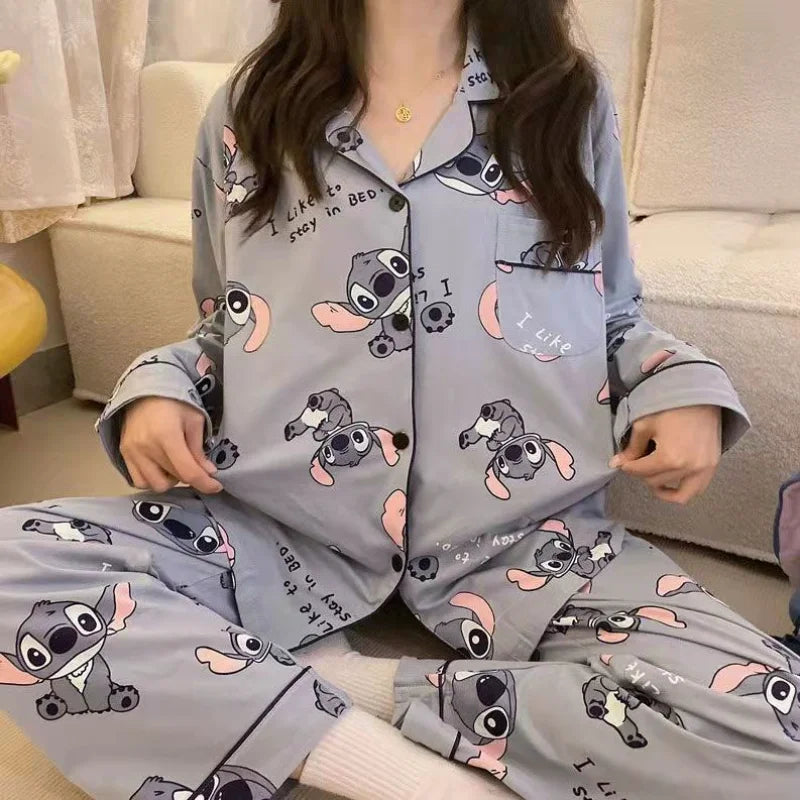 Dames pyjama winter met gevoerde stof