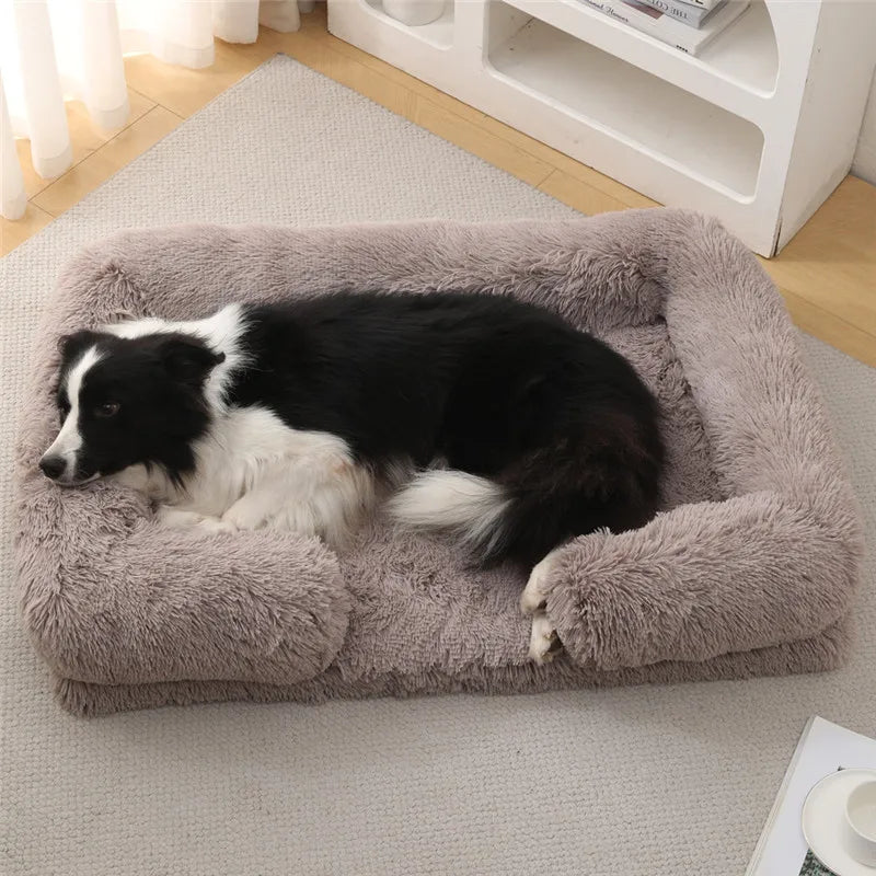 Luxe hondenmand met nep bont – Extra zacht