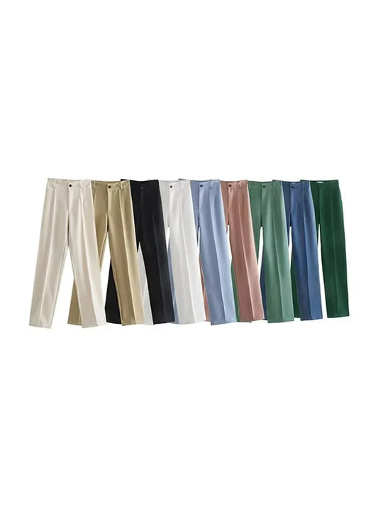 H&M linnen broek met elastische tailleband – Perfecte pasvorm