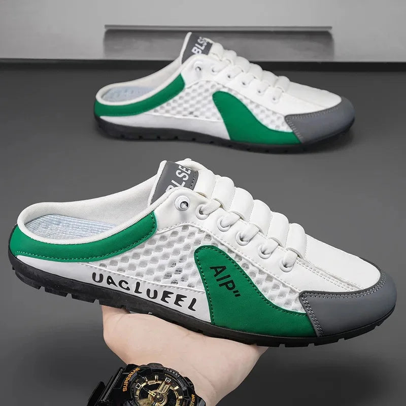 Zomerse heren schoenen van ademend canvas