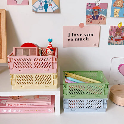 Transparante desk organization box met deksel