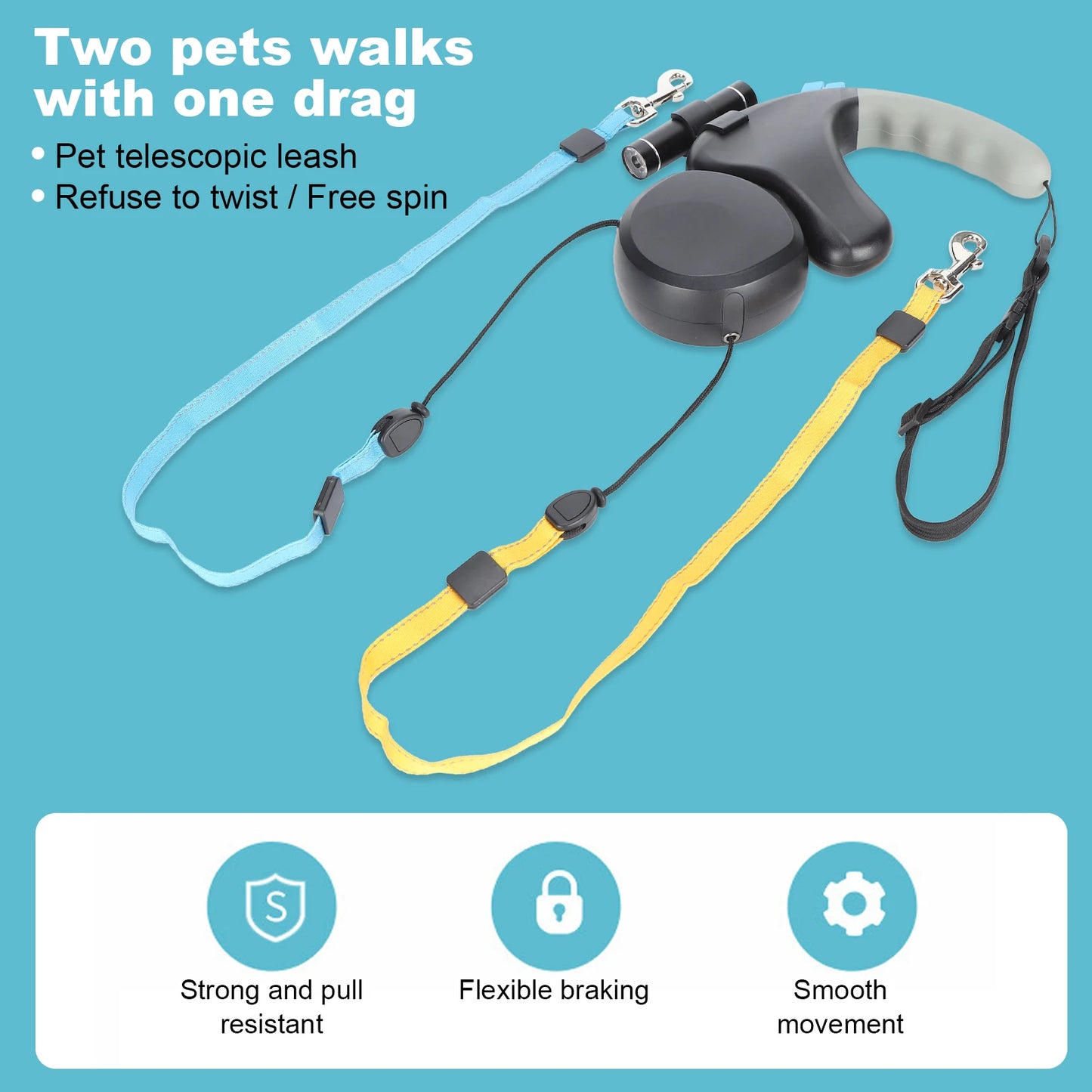 Tuigje hond met reflecterende elementen – Voor avondwandelingen