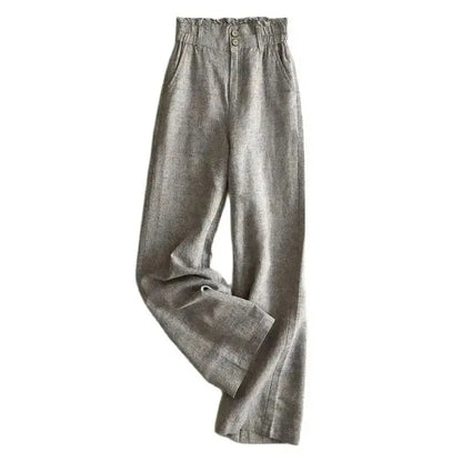 H&M linnen broek dames met moderne snit – Eigentijdse stijl