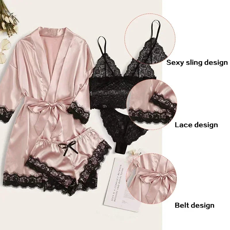 Hunkemöller ochtendjas dames met kantdetails – Elegant en fijn