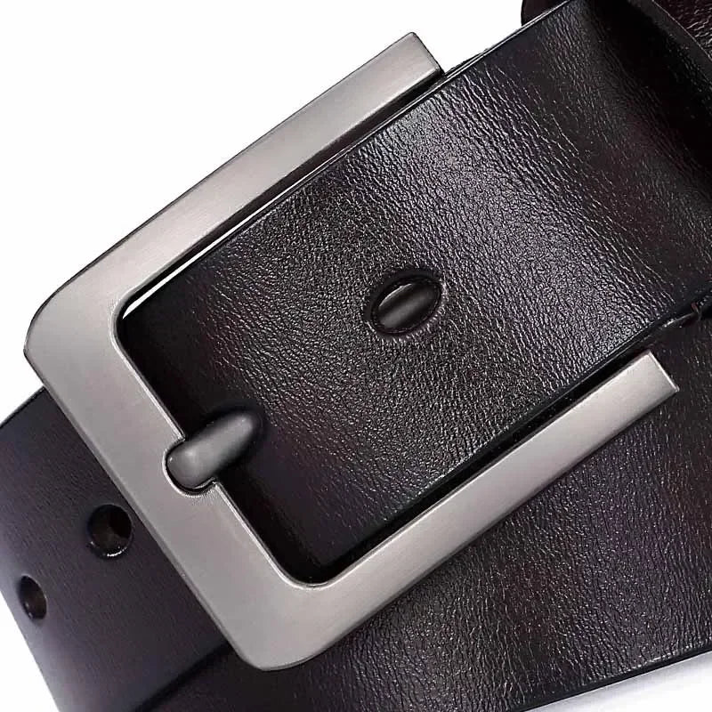Herenriemen met decoratieve stiksels
