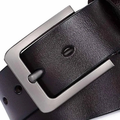 Herenriemen met decoratieve stiksels