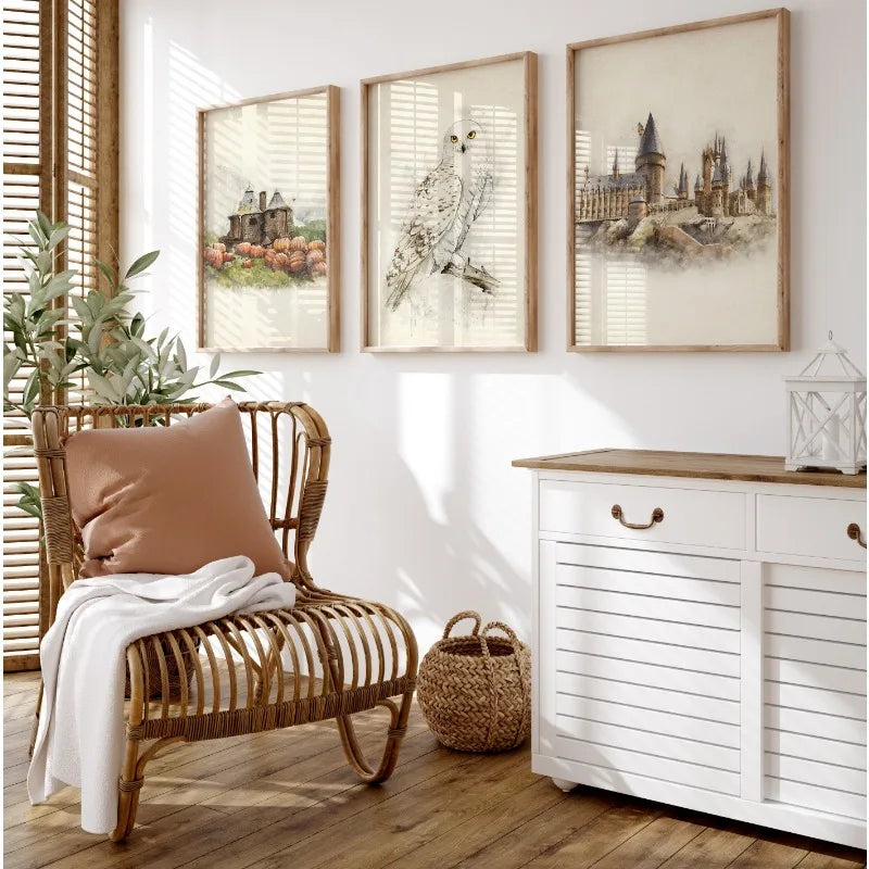 Set posters in botanische stijl
