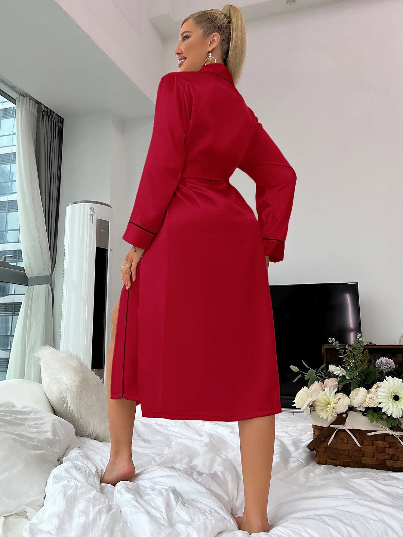 Ochtendjas dames fleece gevoerd – Voor koude dagen