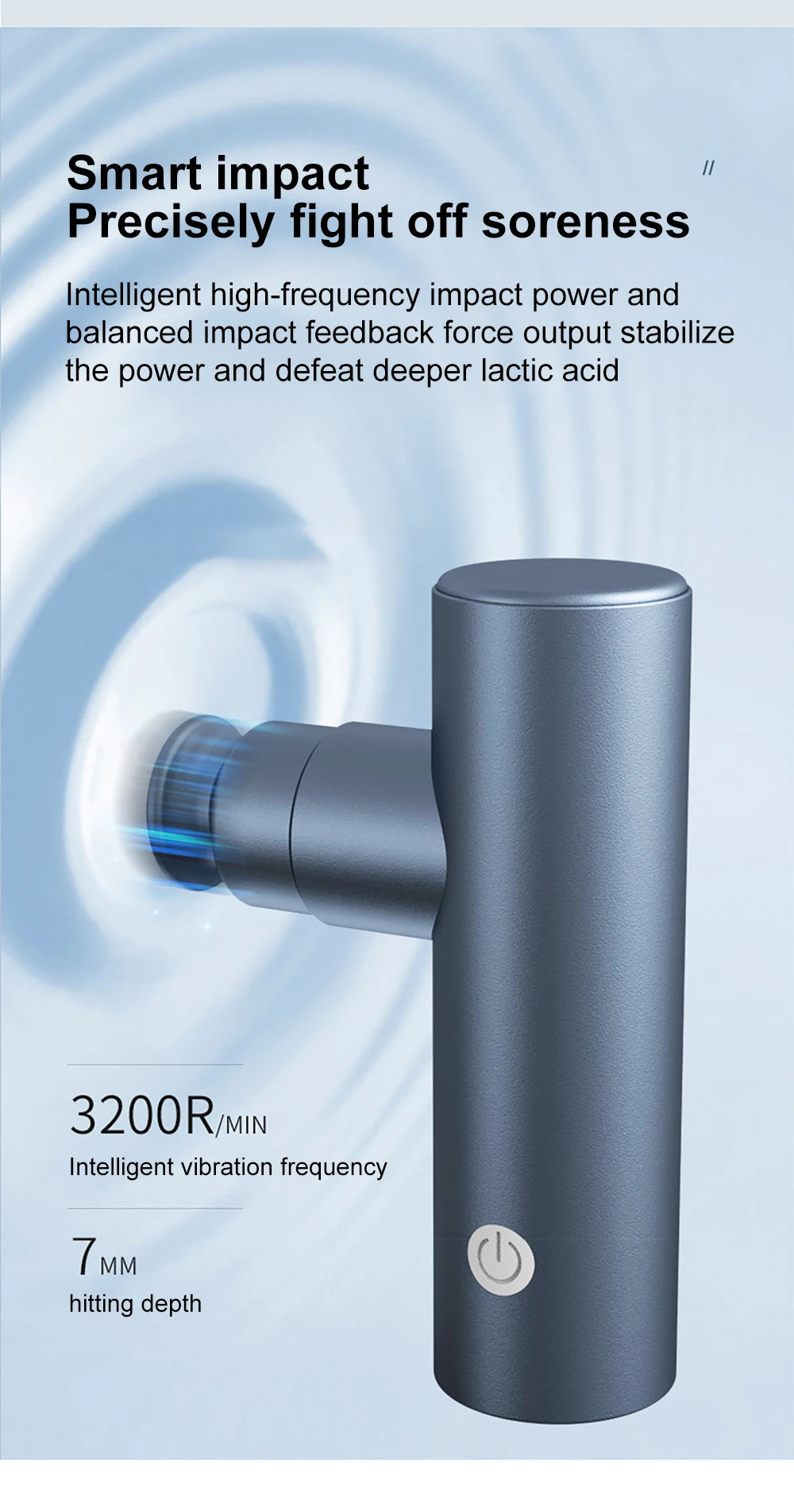Massage gun met rubber grip – Ligt goed in de hand