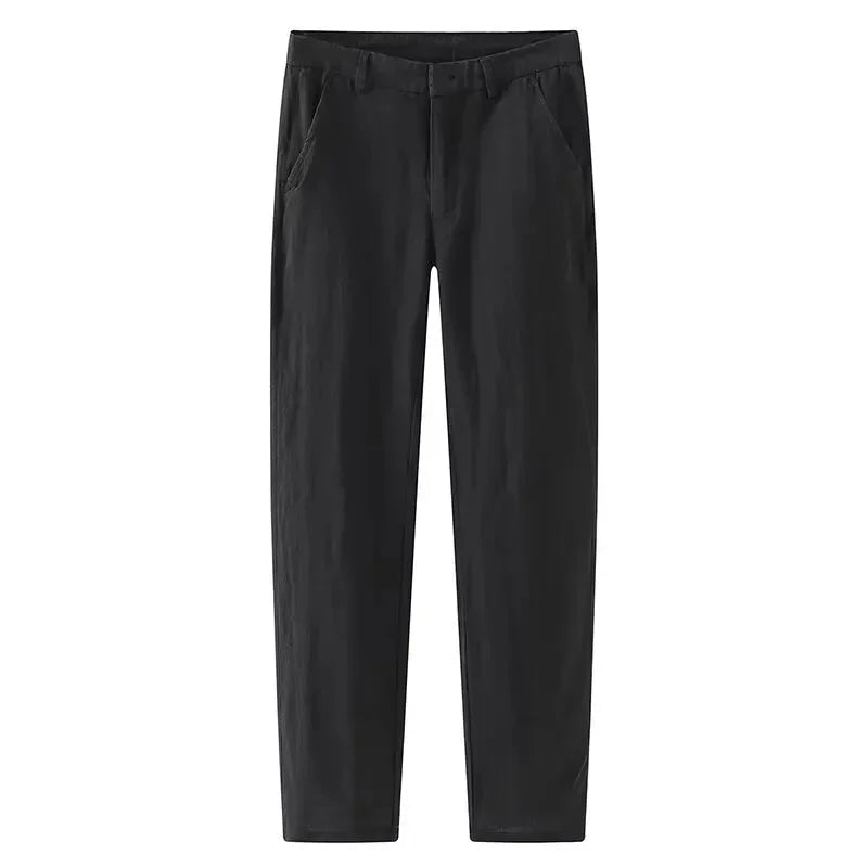 Linnen broek mannen met bandplooi – Voor extra comfort