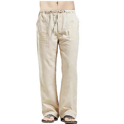 Linnenmix broek heren met knopen – Details maken het verschil