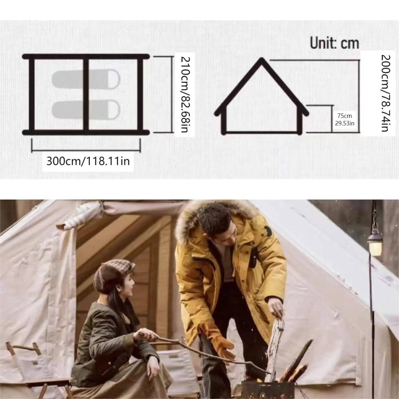 Camping tent met thermische bescherming – Koeler in de zon