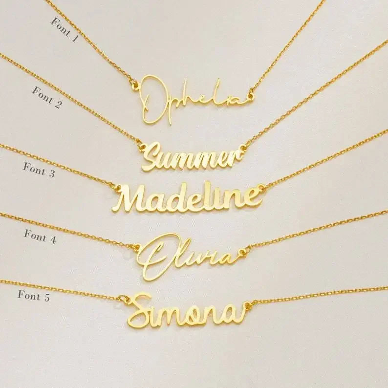 Gepersonaliseerde ketting met gouden finish