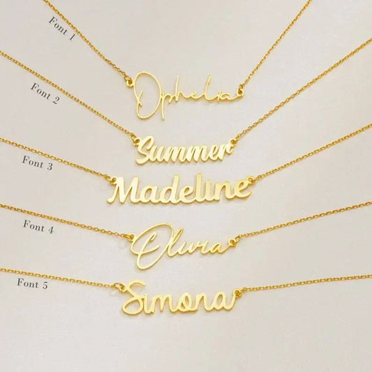 Gepersonaliseerde ketting met gouden finish