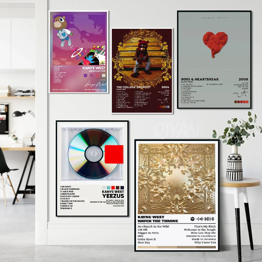 Abstracte poster in pasteltinten