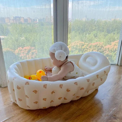 Inklapbare standaard babybadje met anti-slip voet